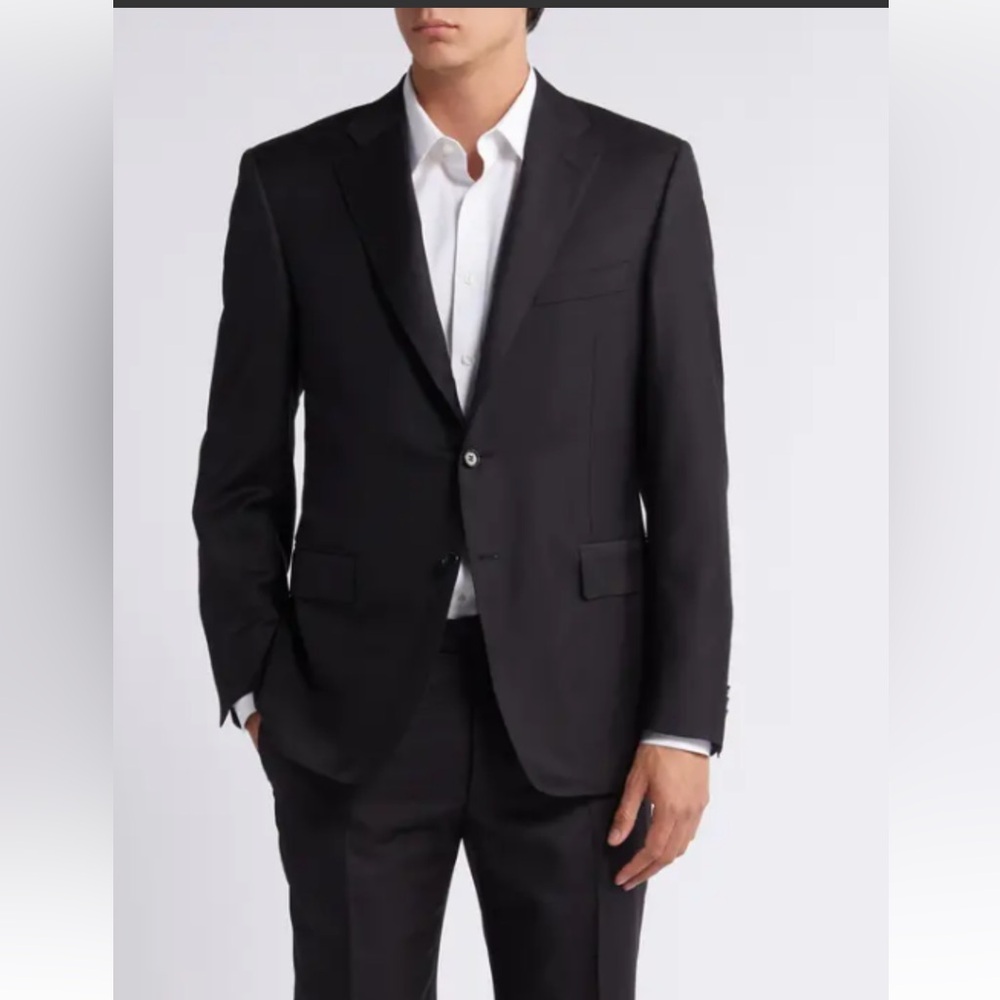 $2650 CANALI ITALY WOOL TRAVEL BLAZER SIZE 48 L